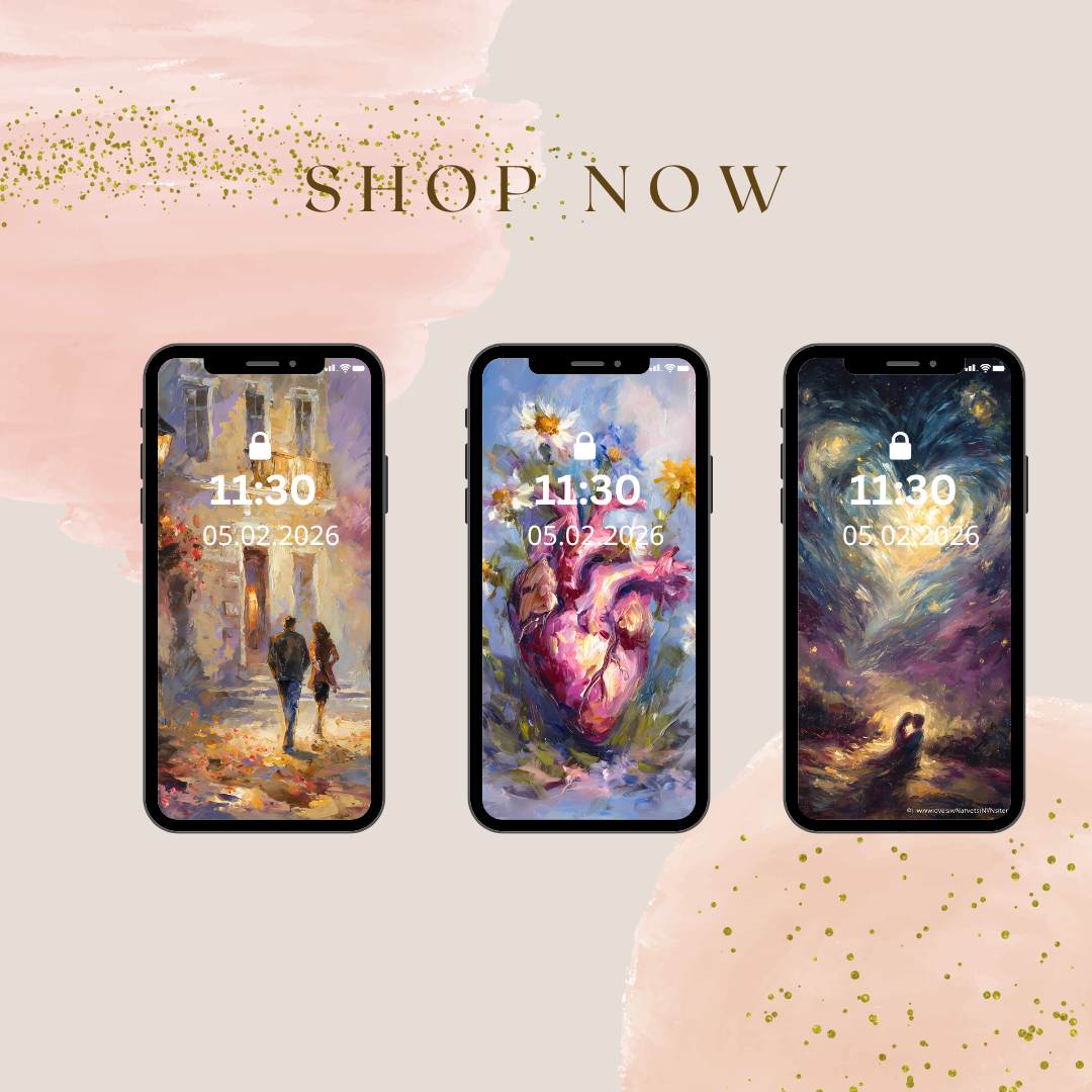 Hearts & Dreams – Romantic Digital Wallpaper Collection (5 Pack)