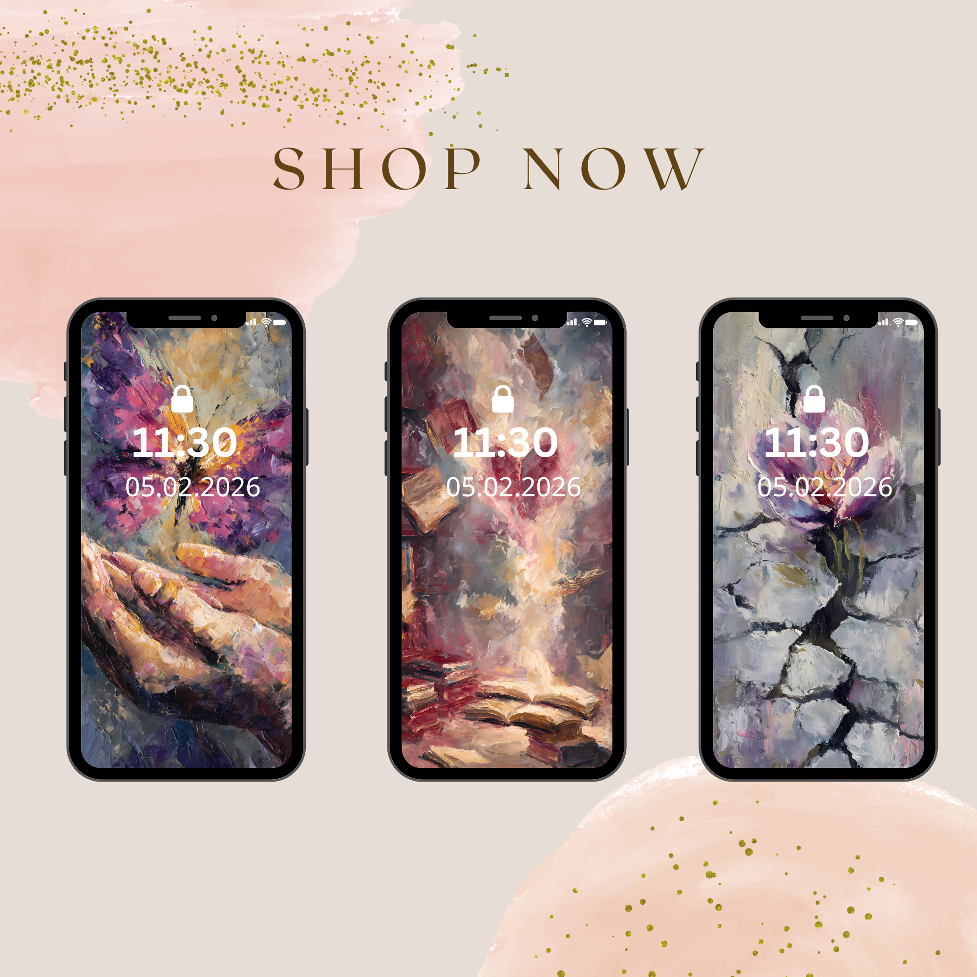 Library of Love   Romantic Wallpaper Collection (Set Of 5)