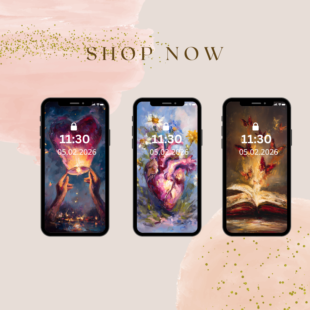 Hearts & Dreams – Romantic Digital Wallpaper Collection (5 Pack)