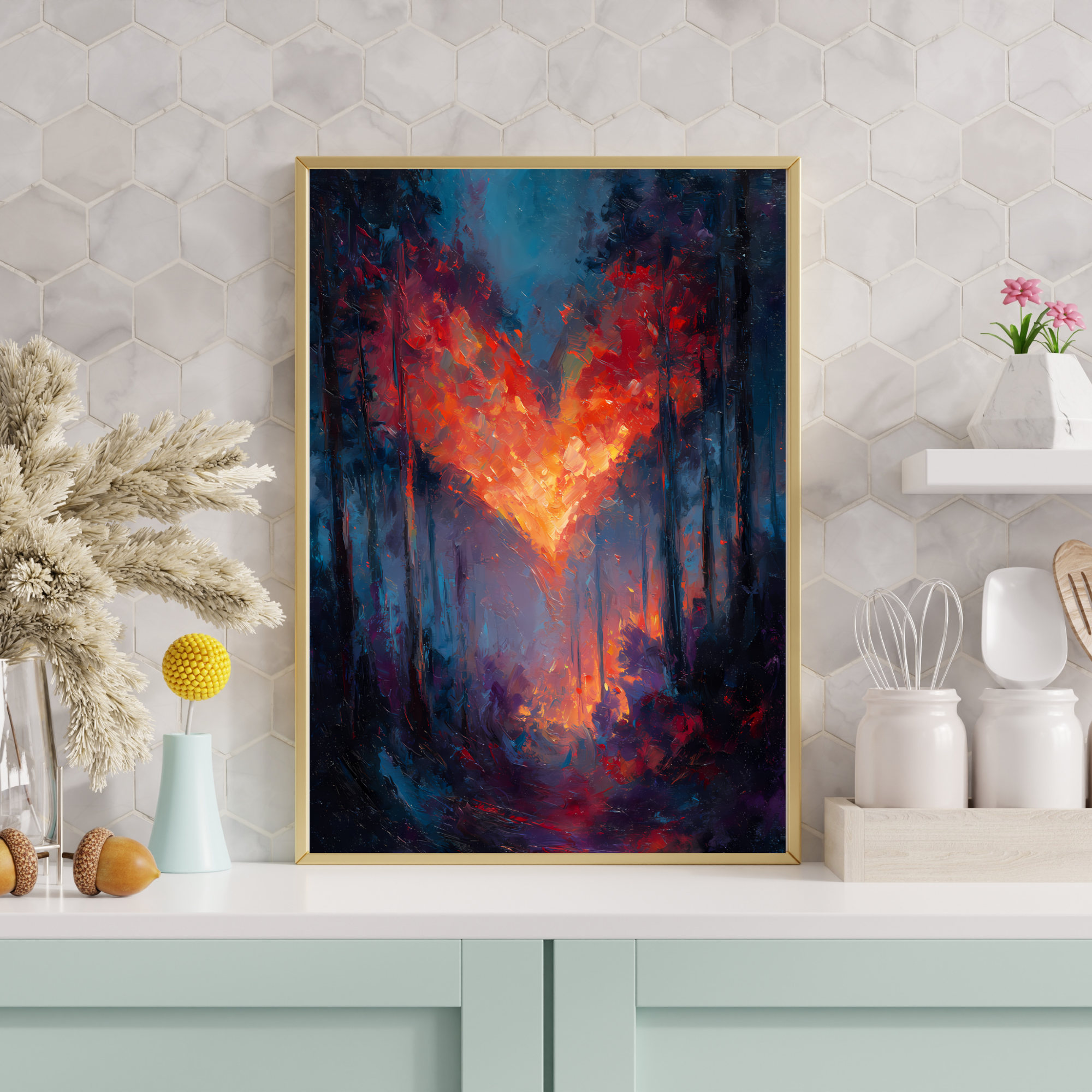 Heart of Fire  Fine Art Poster