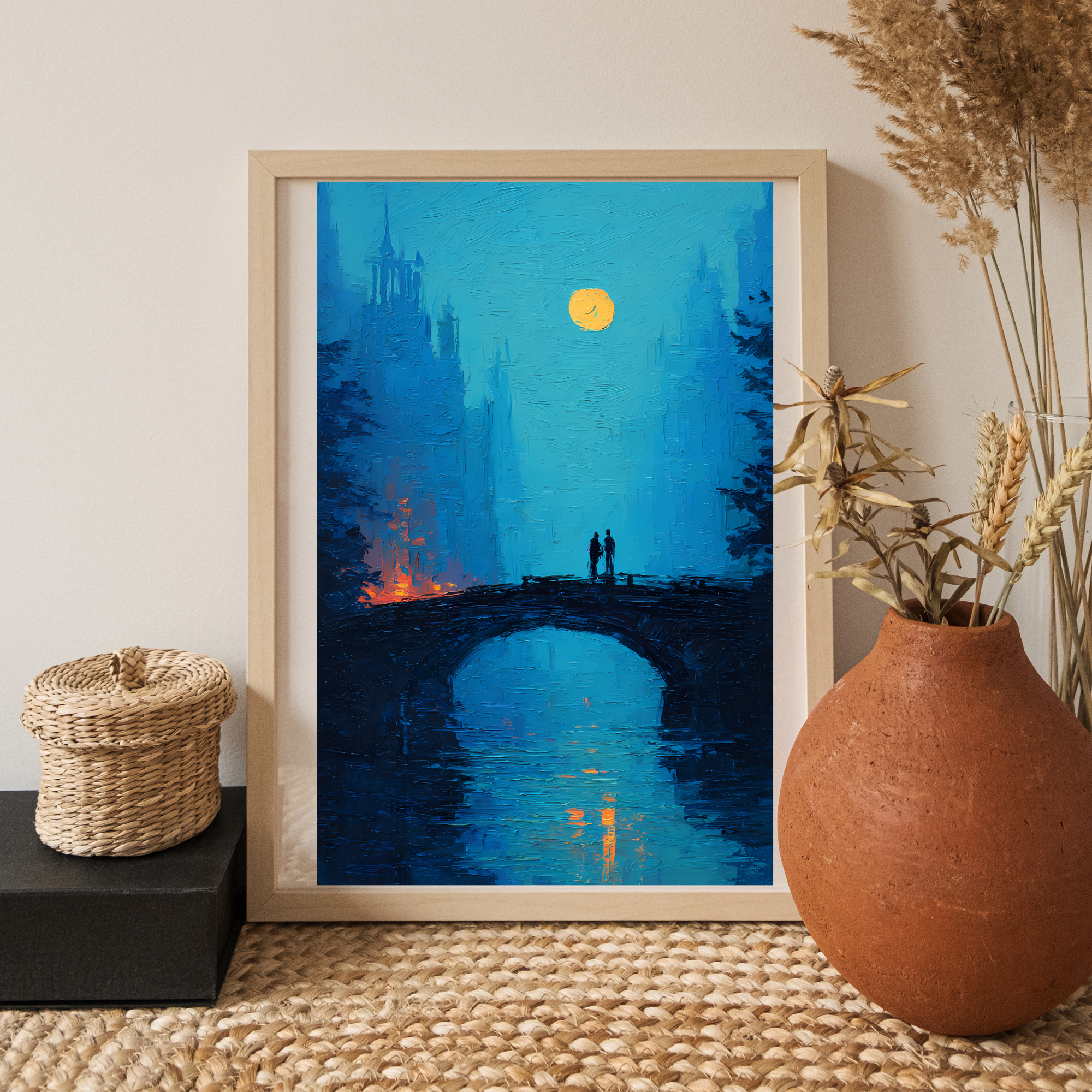 Whispers on the Bridge Fine art Poster