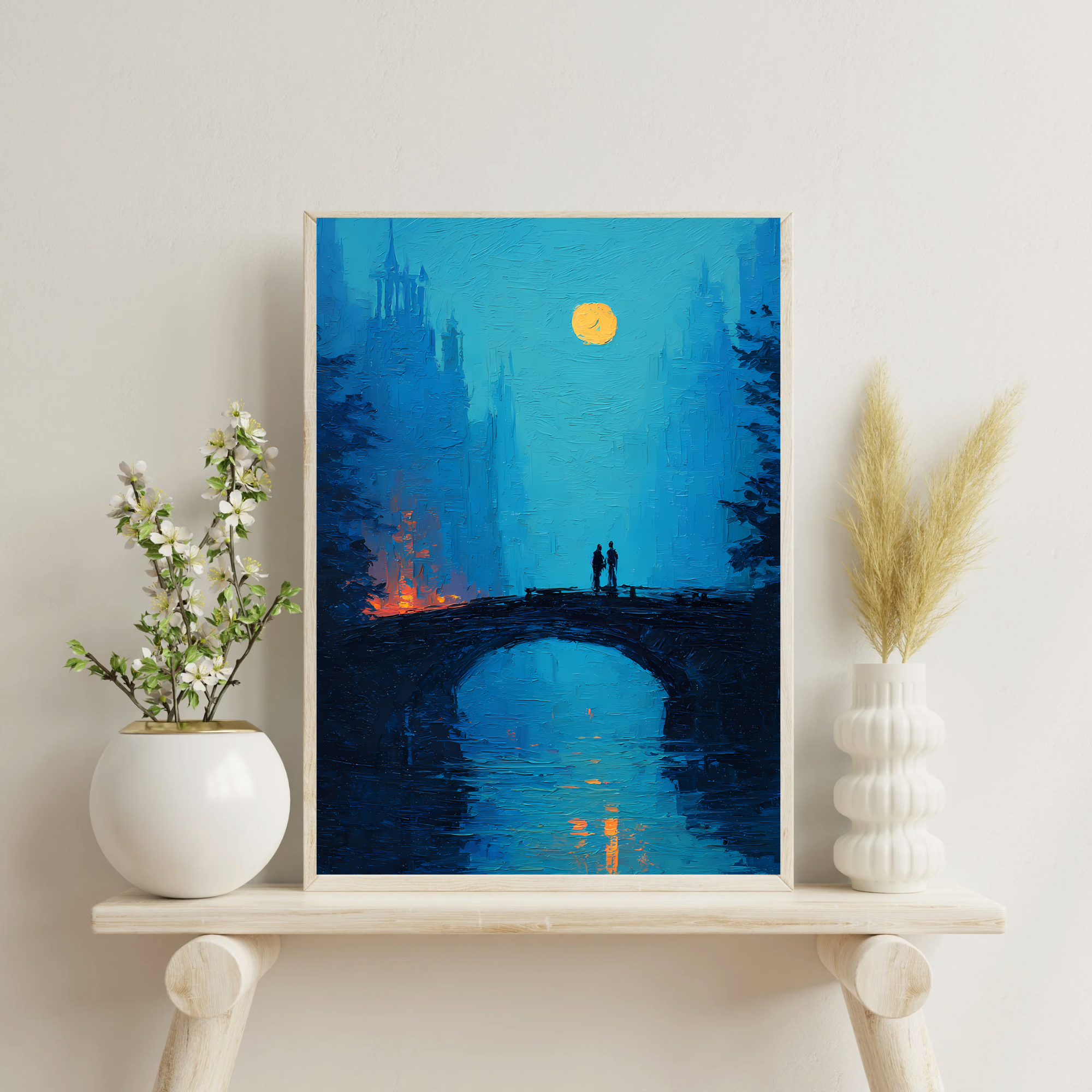 Whispers on the Bridge Fine art Poster