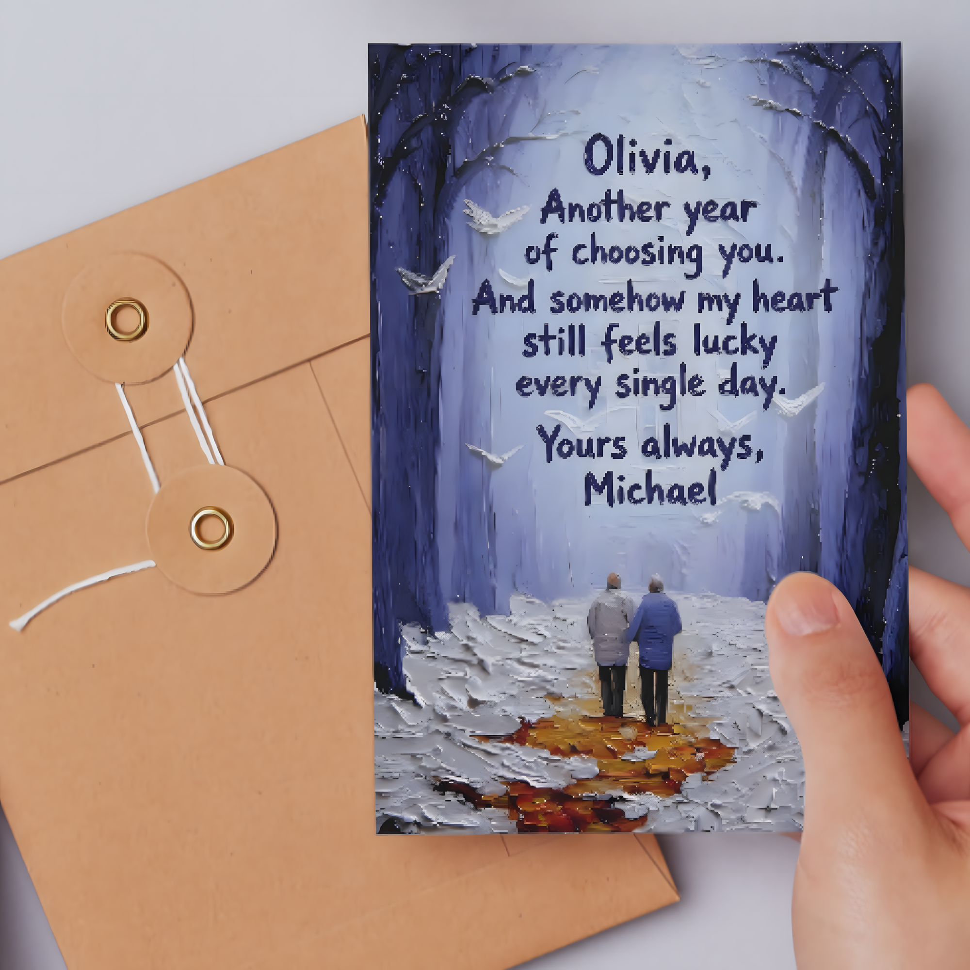 Sample love letter art - Olivia and Michael