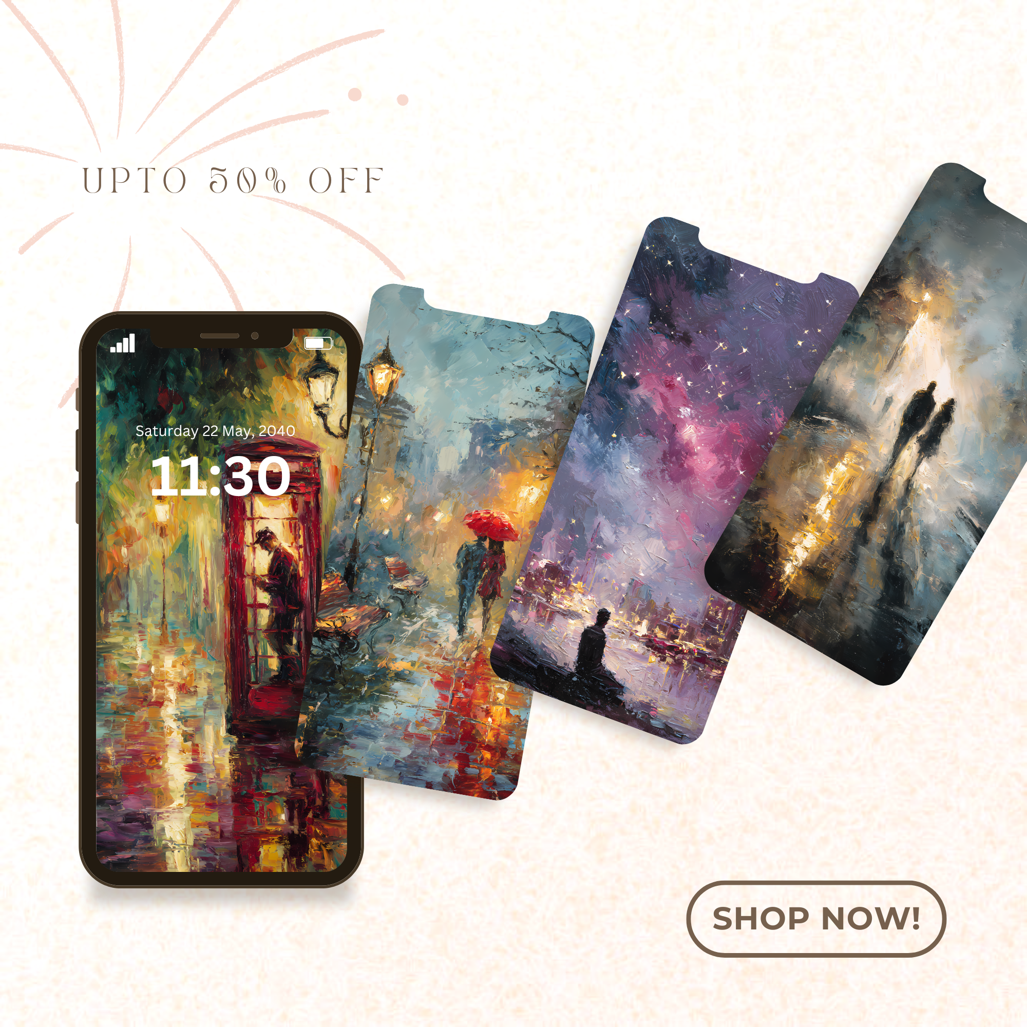 Whispers of the Night Romantic Dreamscape Wallpaper Set