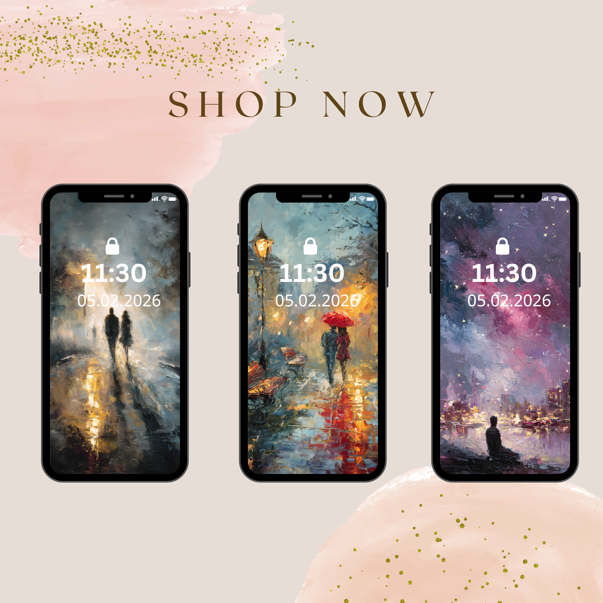 Whispers of the Night Romantic Dreamscape Wallpaper Set