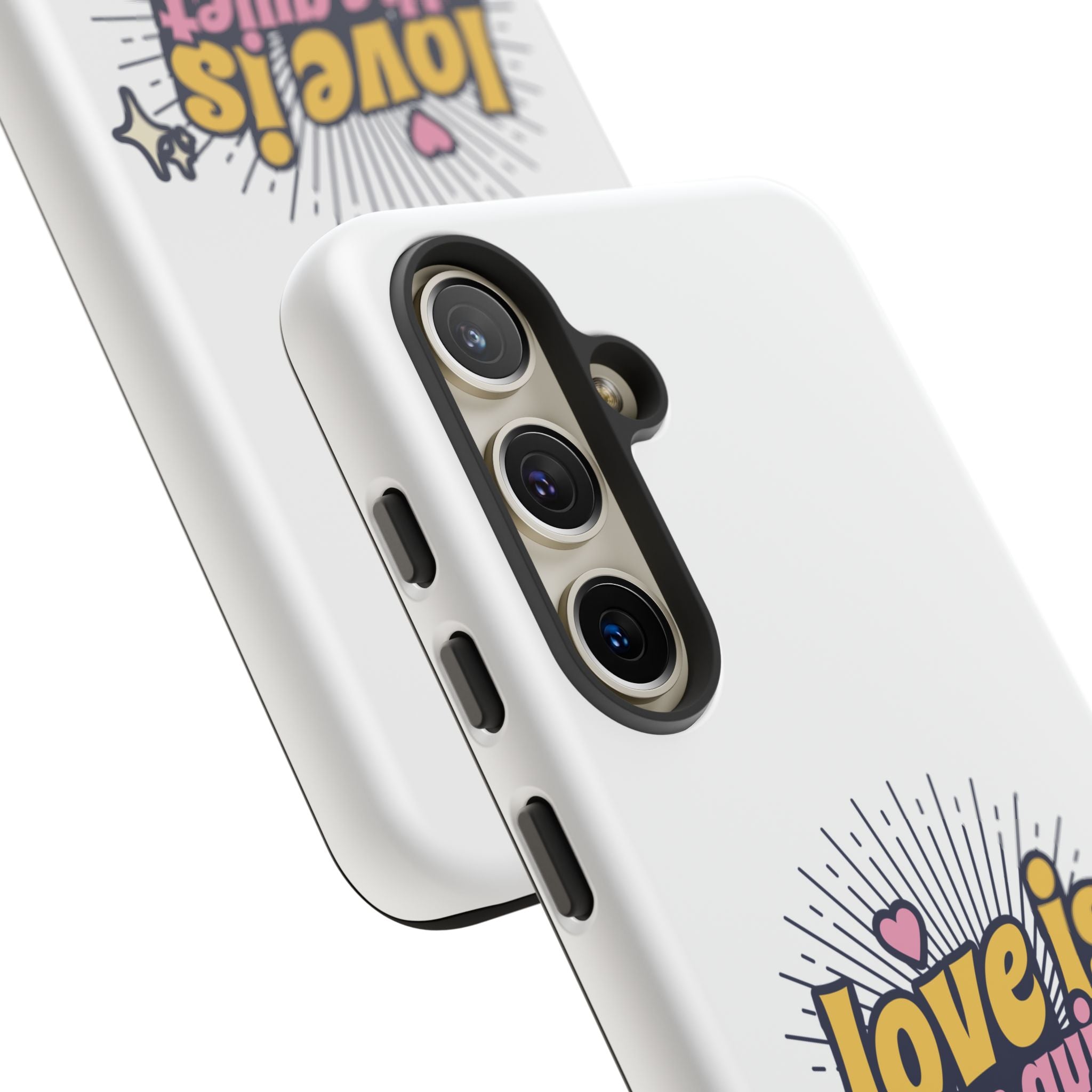 Phone Case with Inspirational Quote, Love is the Quiet Strength, Unique Gift for Friends, Motivational Accessory, Stylish and Protective