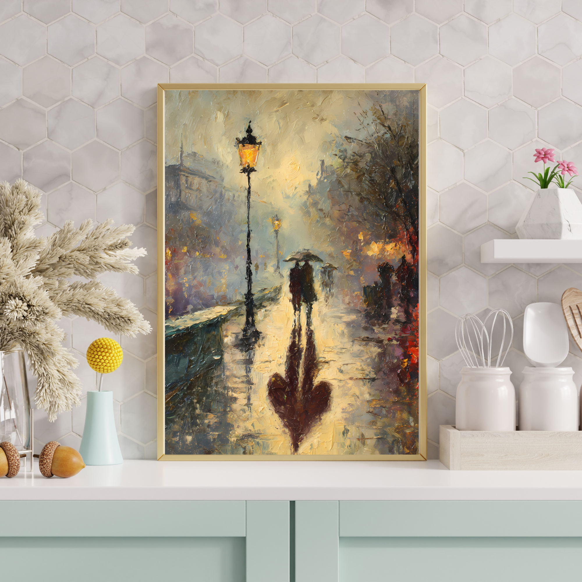 Romantic Fine Art Poster | Wall Art for Home Decor, Gift for Art Lovers, Anniversary, Love, Cozy Vibes