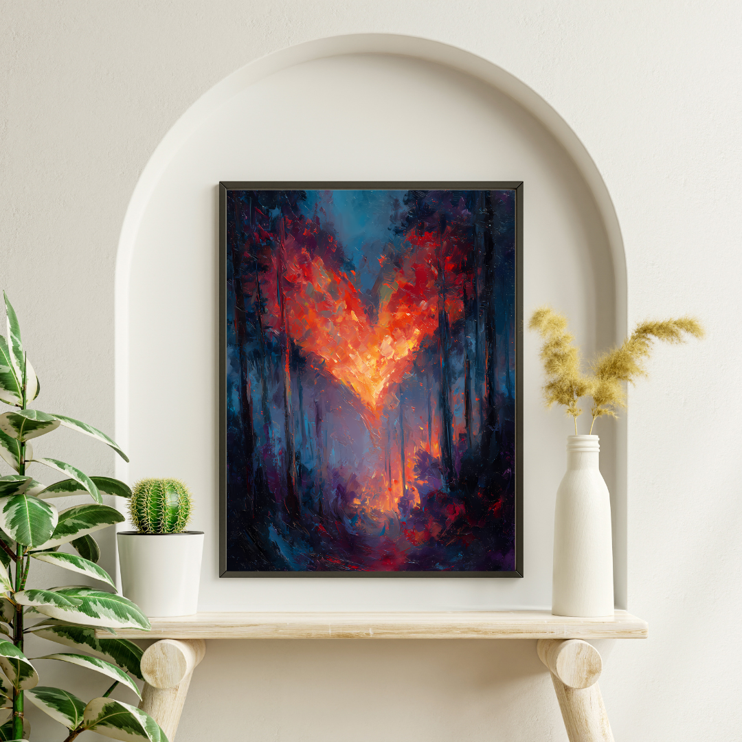 Heartfelt Fine Art Posters, Romantic Wall Art, Home Decor, Gift for Her, Valentine's Day Art, Nature Inspired Prints