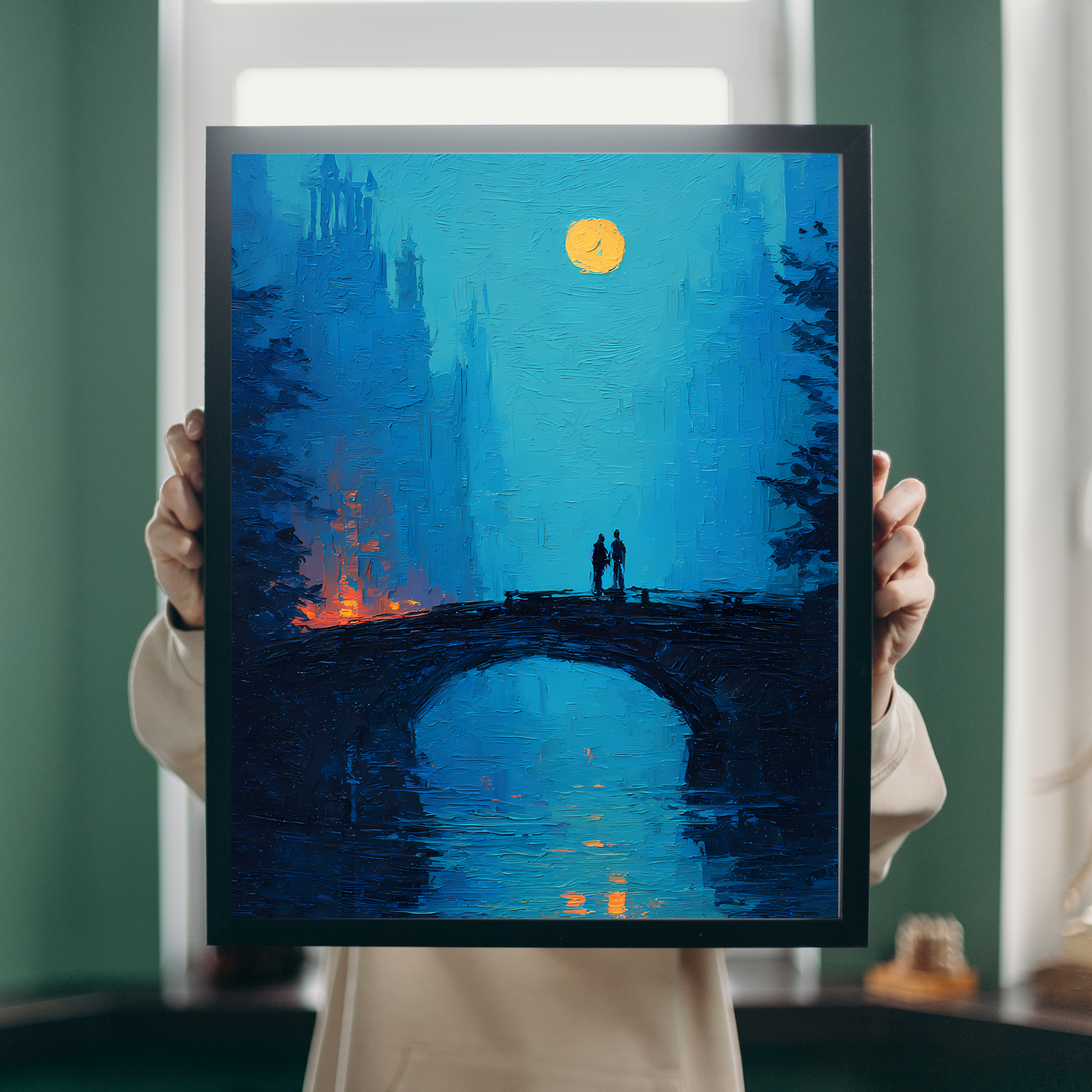 Whispers on the Bridge Fine art Poster