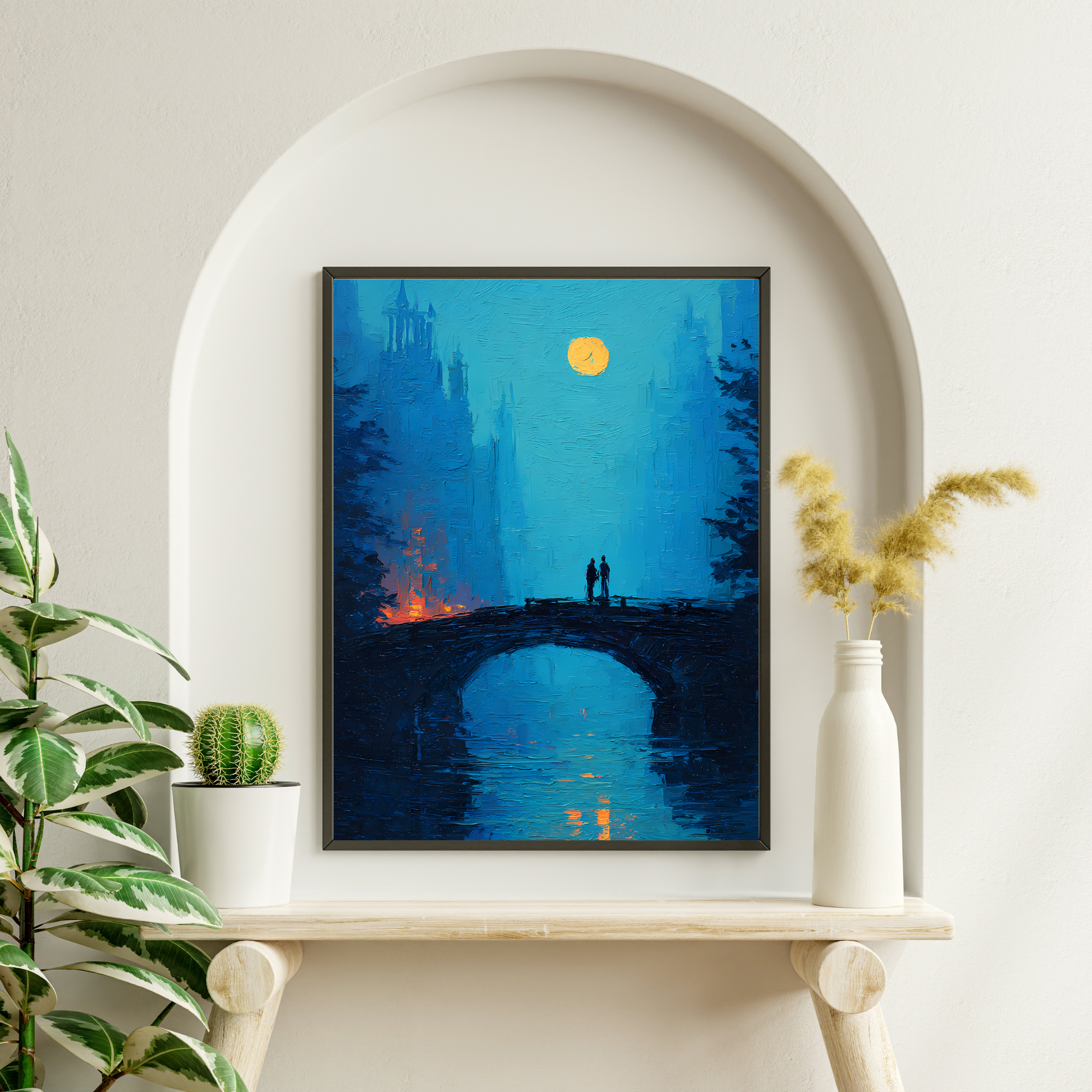 Whispers on the Bridge Fine art Poster