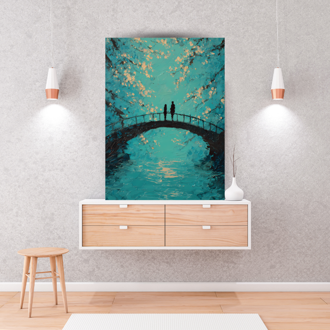 Echoes Beneath the Blossoms Stretched Canvas