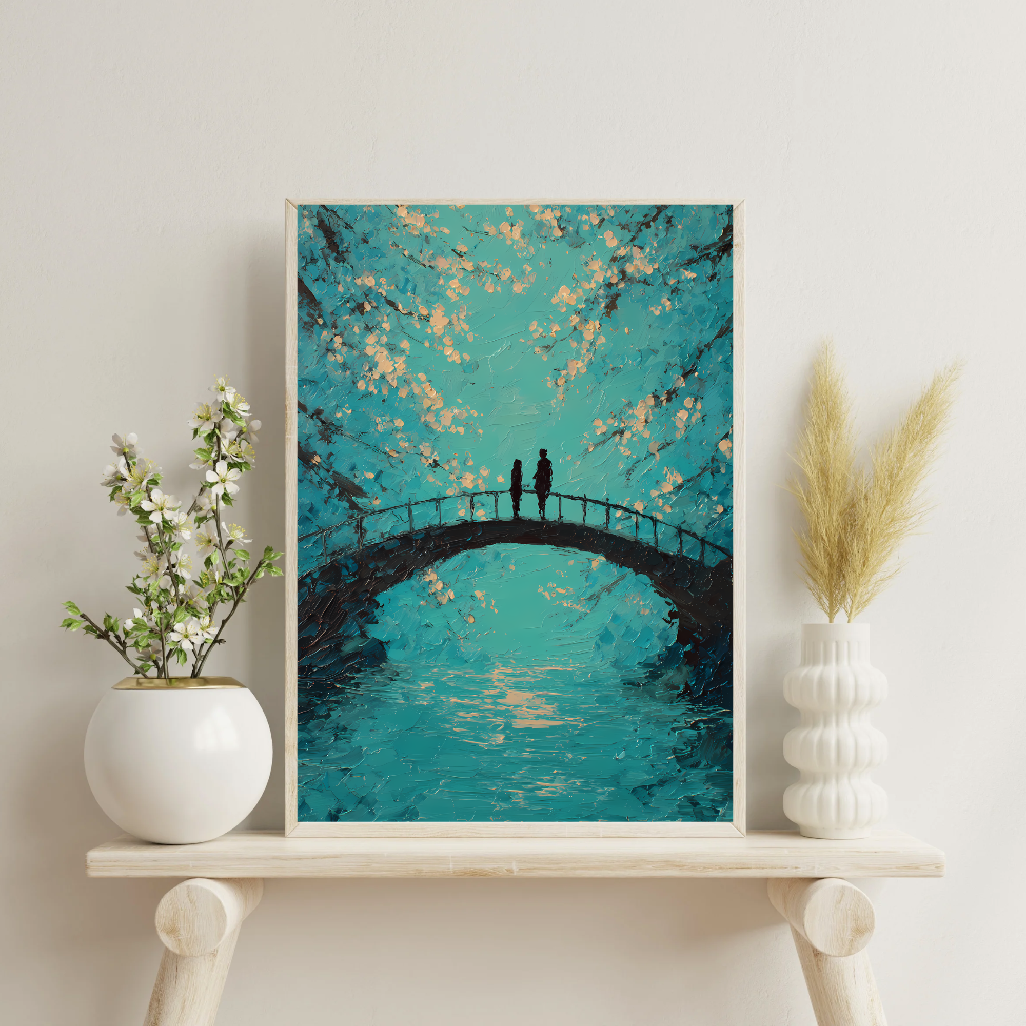 Echoes Beneath the Blossoms Stretched Canvas