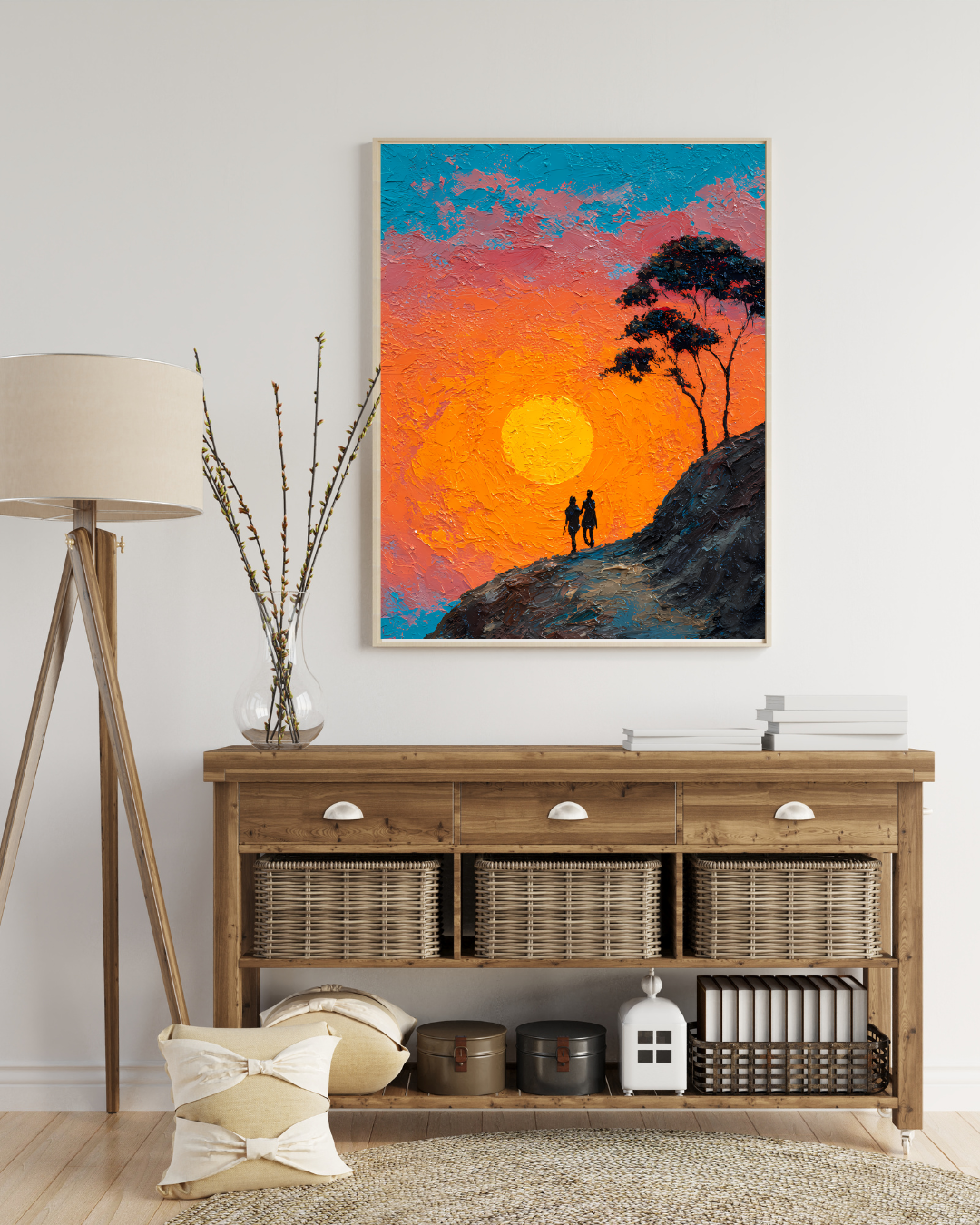 Chasing the Sun Canvas Wall Art