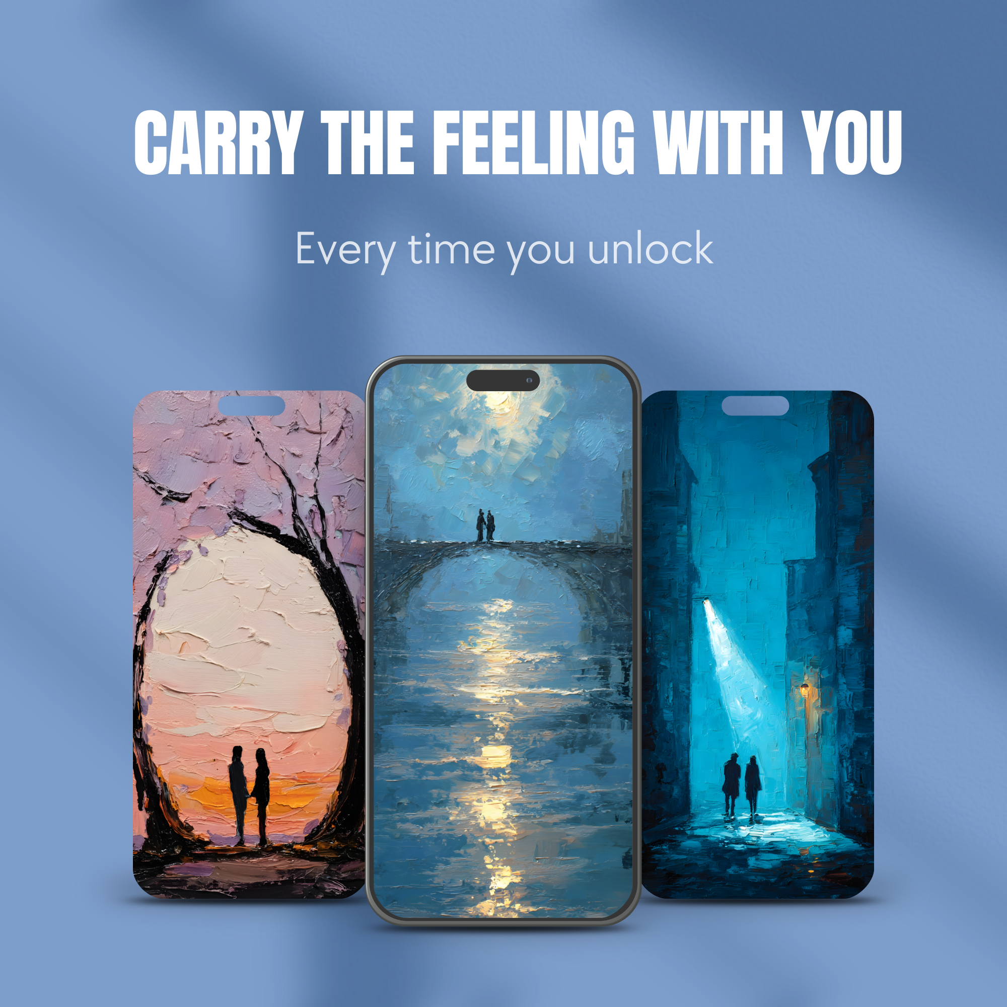 Bring quiet Romantic Painterly Phone Wallpaper Set