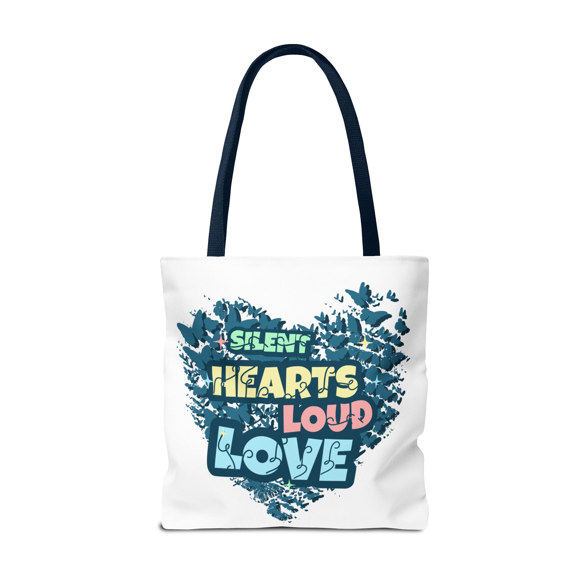 Charming Canvas Tote Bag | Hearts Loud Love Design | Eco-Friendly, Gift for Her, Beach Bag, Shopper Sac, Everyday Use