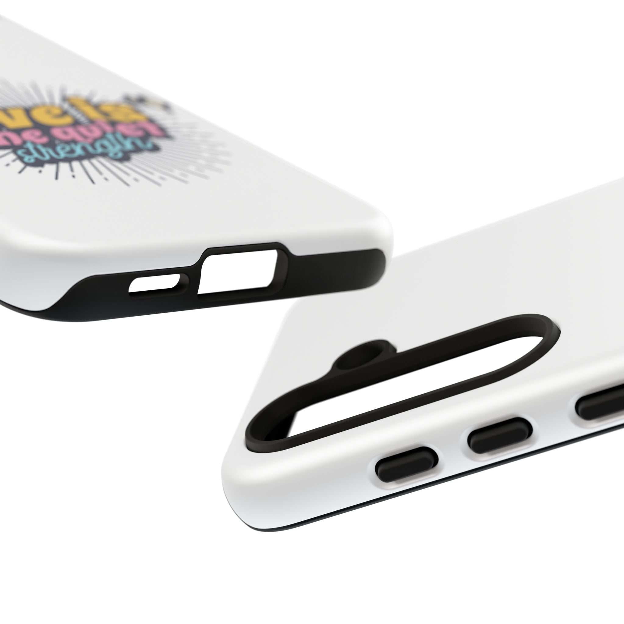Phone Case with Inspirational Quote, Love is the Quiet Strength, Unique Gift for Friends, Motivational Accessory, Stylish and Protective