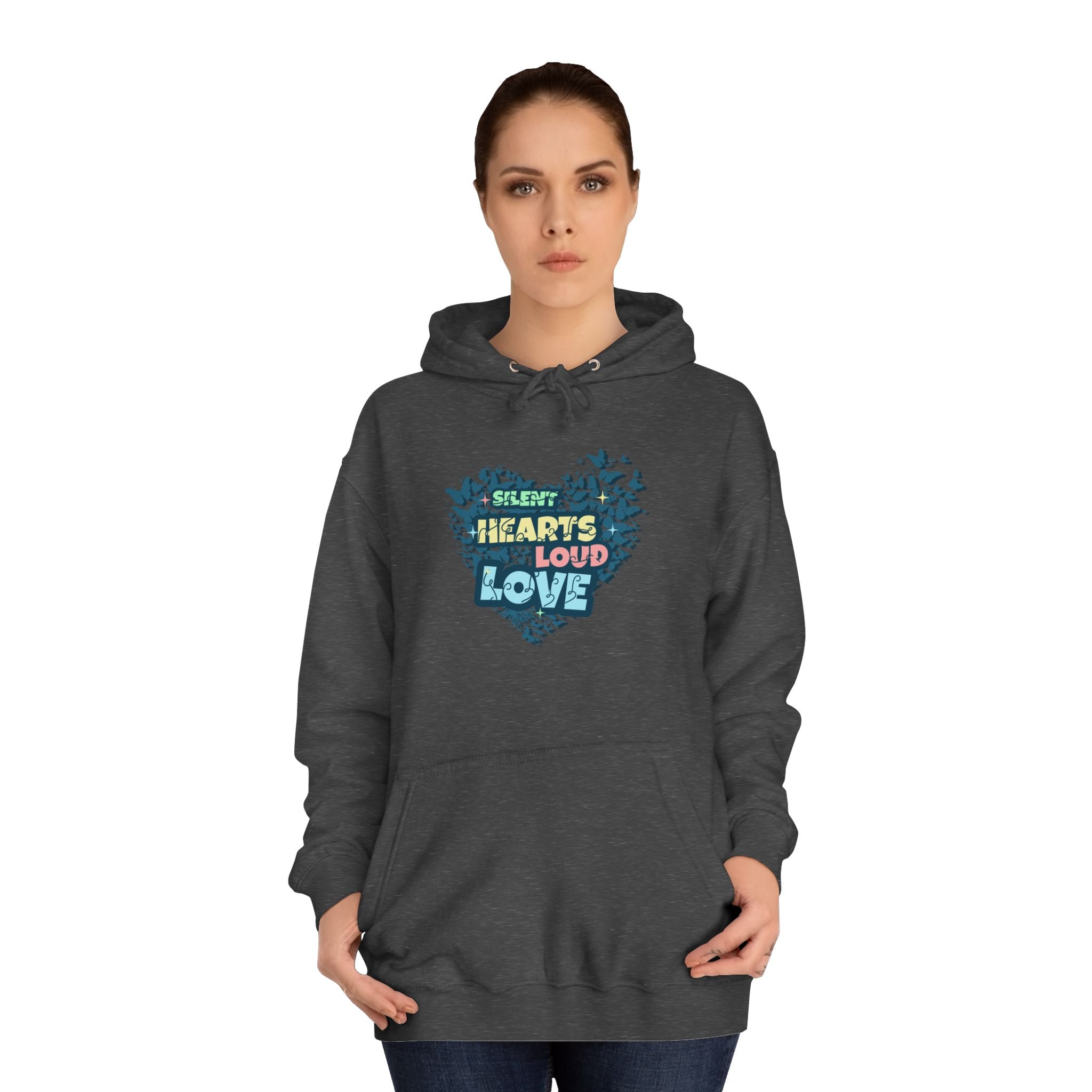 Unisex College Hoodie with 'Silent Hearts Loud Love' Design | Cozy, Inspirational Sweatshirt for Students, Perfect Gift for [...]